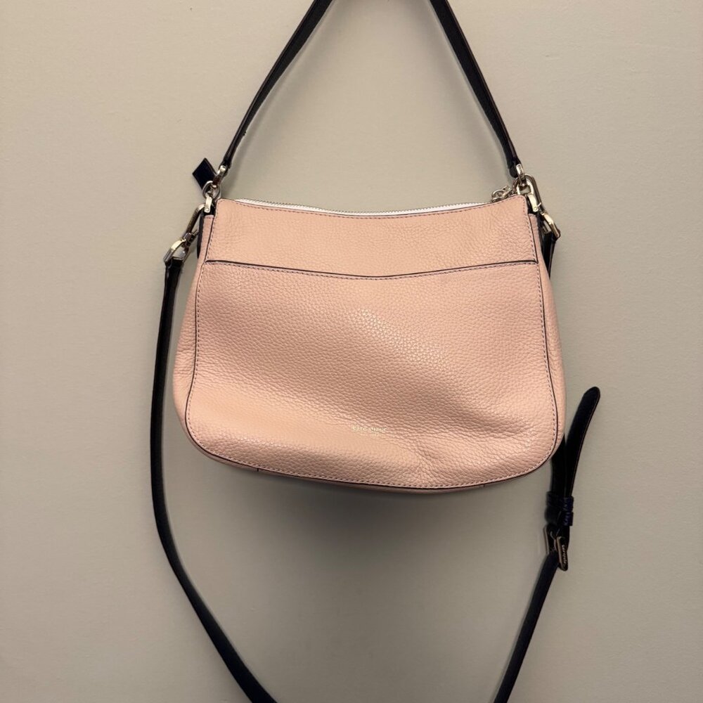 Kate Spade New York Polly Convertible Flap Leather Handbag Blush Medium Dust Bag - Picture 8 of 16